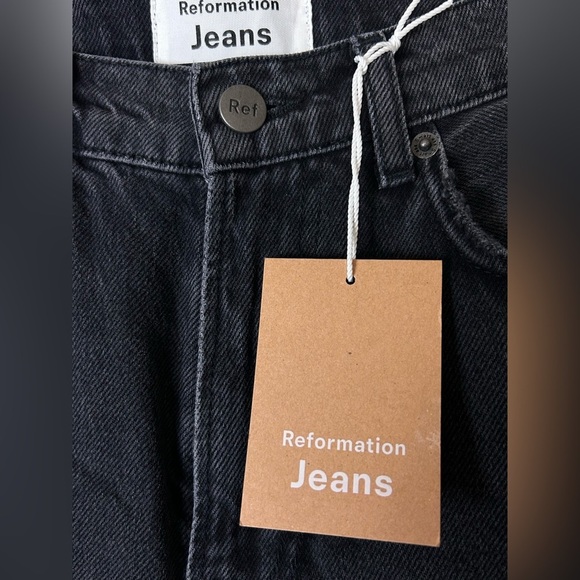 Reformation Julia High Cigarette Black Denim Jean Monterey Wash Women Sz 24 NWT - Picture 10 of 14